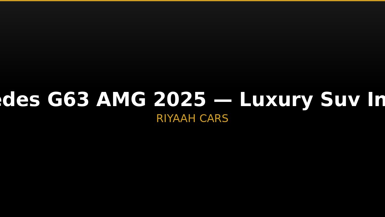 Mercedes G63 AMG 2025 - image 1